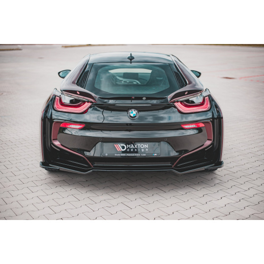 Maxton Design středový spoiler zadního nárazníku pro BMW i8, černý lesklý plast ABS Maxton Design středový spoiler zadního nárazníku pro BMW i8, černý lesklý plast ABS