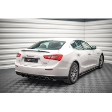 Maxton Design "Street Pro" difuzor zadního nárazníku pro Maserati Ghibli Mk3, plast ABS bez povrchové úpravy, s červenou linkou