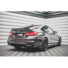 Maxton Design "Street Pro" difuzor zadního nárazníku pro BMW M4 F82, plast ABS bez povrchové úpravy, s černou a červenou linkou