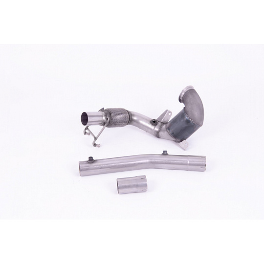 Milltek Sport downpipe a Hi-Flow sportovní katalyzátor bez rezonátoru pro Volkswagen Polo GTI 2.0 TSI (AW 5-dvéř. vč. Facelift) - s GPF/OPF 2019-2024, pro Milltek Sport Cat Back, vč. OPF/GPF Bypass