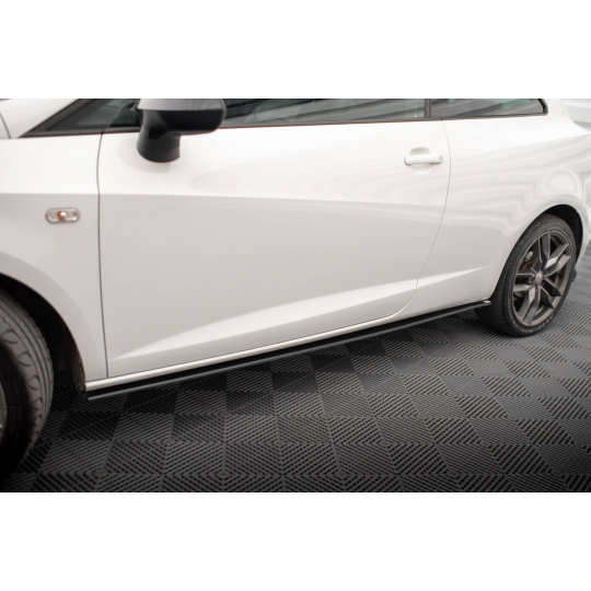 Maxton Design "Street Pro" difuzory pod boční prahy pro Seat Ibiza Mk4, plast ABS bez povrchové úpravy, Sport Coupe