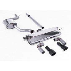 Milltek Sport výfukový systém cat-back s rezonátorem (vyžaduje difuzor z GTI) pro Volkswagen Golf Mk7.5 1.5TSI Evo GT, R-Line (s i bez GPF/OPF) 2017-2021, typ koncovek: GT-100 černé