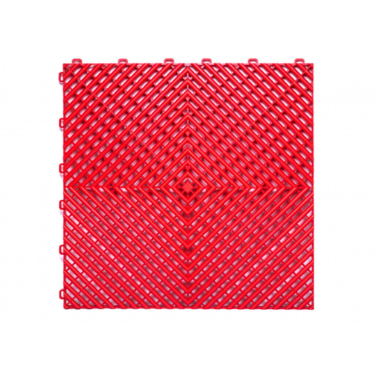 Dlaždice modulární podlahy 40 x 40 cm, barva: červená