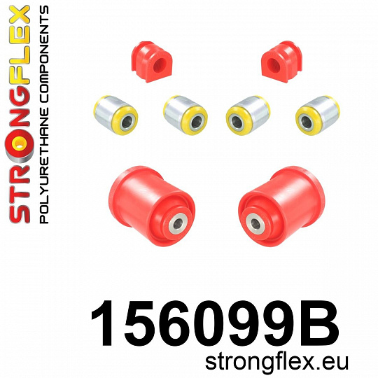 156099B: Strongflex Kompletní sada silentbloků pro zavěšení FWD 156099B: Strongflex Kompletní sada silentbloků pro zavěšení FWD