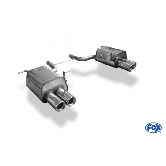 Fox Sportauspuff koncový tlumič výfuku s koncovkou 2x90 Typ 13 na obou stranách pro Mercedes SLK 172 2011- s motorem 1.8, 2.0, 2.2 D, 3.5 Fox Sportauspuff koncový tlumič výfuku s koncovkou 2x90 Typ 13 na obou stranách pro Mercedes SLK 172 2011- s motorem 1.8, 2.0, 2.2 D, 3.5