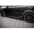 Maxton Design difuzory pod boční prahy ver.2 pro Mini Cooper R56 JCW, černý lesklý plast ABS