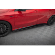 Maxton Design "Street Pro" difuzory pod boční prahy pro Mercedes třída A W176 Facelift A45 AMG, plast ABS bez povrchové úpravy, s červenou linkou