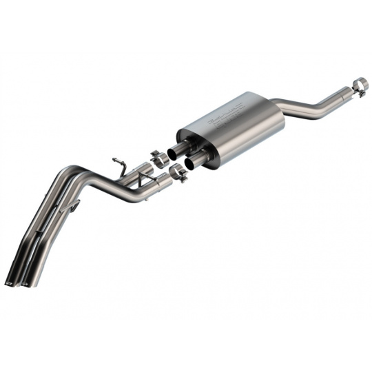 Borla Cat-Back výfukový systém "S-Type" pro Ford Ranger XL/ XLT/ Lariat 2.3L 4Cyl., automat, 2WD/4WD, SC/C s SB (5') 128.7 rozvor, r.v. 2024-2025