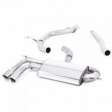 Milltek Sport výfukový systém cat-back hlasitější (bez rezonátoru) pro Seat Leon FR 1.8 TSI 180PS SC a 5-dvéř. 2013-2018, GT-80 leštěné koncovky, s víceprvkováou ZN