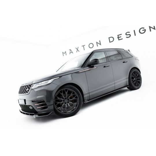 Maxton Design difuzory pod boční prahy pro Land rover Range Rover Velar Mk1 /R-Dynamic, černý lesklý plast ABS