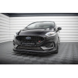 Maxton Design "Street Pro" spoiler pod přední nárazník pro Ford Fiesta ST Mk8 Facelift, plast ABS bez povrchové úpravy, s červenou linkou
