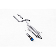 Milltek Sport výfukový systém OPF/GPF Back s rezonátorem pro Ford Fiesta Mk8 1.0T EcoBoost ST-Line 3/5-dvéř. (155ps Hybrid s OPF/GPF) 2020-2024, GT-90 titanově modrá koncovka