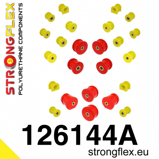 126144A: Strongflex Kompletní sada silentbloků pro zavěšení varianta SPORT