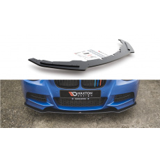Maxton Design "Racing durability" spoiler pod přední nárazník pro BMW řada 1 F20 M135I, plast ABS bez povrchové úpravy, s červenou linkou