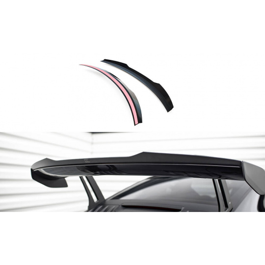 Maxton Design horní prodloužení spoileru pro Porsche 911 992 GT3, černý lesklý plast ABS