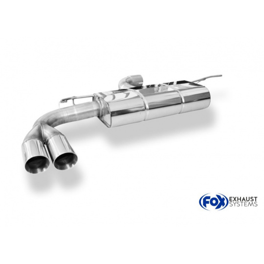 Fox Sportauspuff koncový tlumič výfuku s koncovkou 2x80 Typ 25 pro Audi A3 8V Sportback Quattro 2014- s motorem 1.8, 2.0