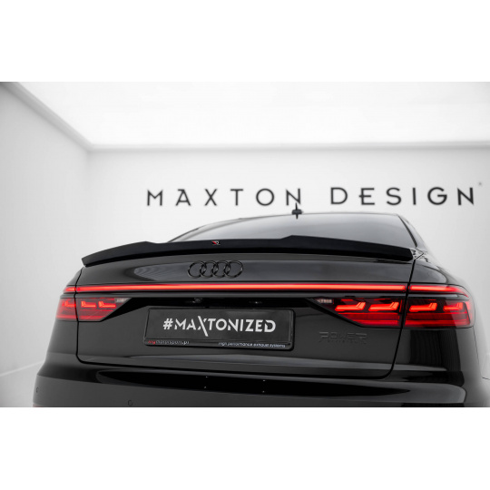 Maxton Design prodloužení spoileru pro Audi S8 D5, černý lesklý plast ABS