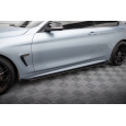 Maxton Design "Street Pro" difuzory pod boční prahy s křidélky pro BMW řada 4 F32, plast ABS bez povrchové úpravy, s červenou linkou, Coupe M-Pack