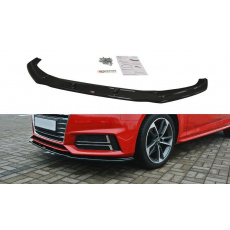 Maxton Design spoiler pod přední nárazník ver.2 pro Audi S4 B9, černý lesklý plast ABS