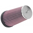 K&N univerzální kuželovitý zkosený filtr se vstupem 70 mm a výškou 210 mm, kovový vrchlík