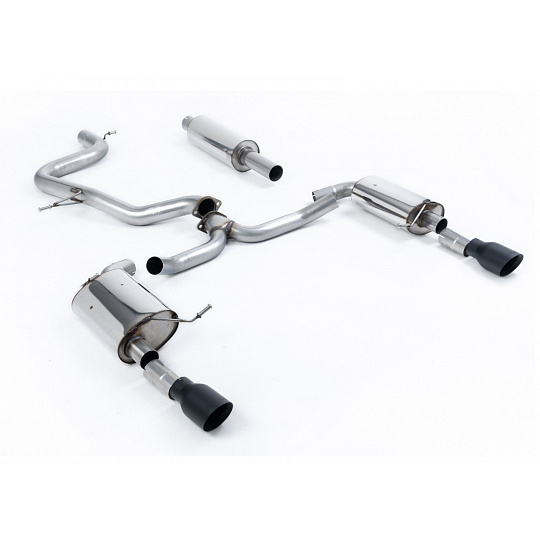 Milltek Sport výfukový systém cat-back s rezonátorem pro Volkswagen Jetta Mk7 (MQB) GLi 2.0T 2019-2024, typ koncovek: GT-100 černé