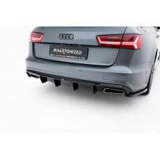 Maxton Design vložka zadního nárazníku ver.2 pro Audi A6 C7 FL Facelift, černý lesklý plast ABS, S-line Sedan/Avant, Sedan, Avant Maxton Design vložka zadního nárazníku ver.2 pro Audi A6 C7 FL Facelift, černý lesklý plast ABS, S-line Sedan/Avant, Sedan, Avant