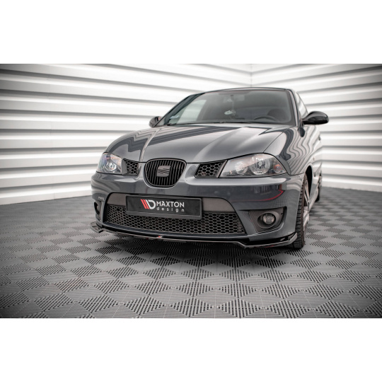 Maxton Design spoiler pod přední nárazník ver.3 pro Seat Ibiza Cupra Mk3, černý lesklý plast ABS