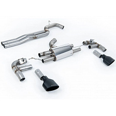 Milltek Sport výfukový systém cat-back 80mm Race bez rezonátoru (nejhlasitější) pro Audi RS3 Sedan 400PS (8V MQB) - s OPF/GPF 2019-2024, černé koncovky