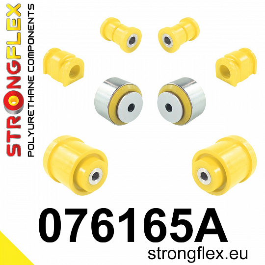076165A: Strongflex Sada silentbloků předního zavěšení a zadního nosníku varianta SPORT
