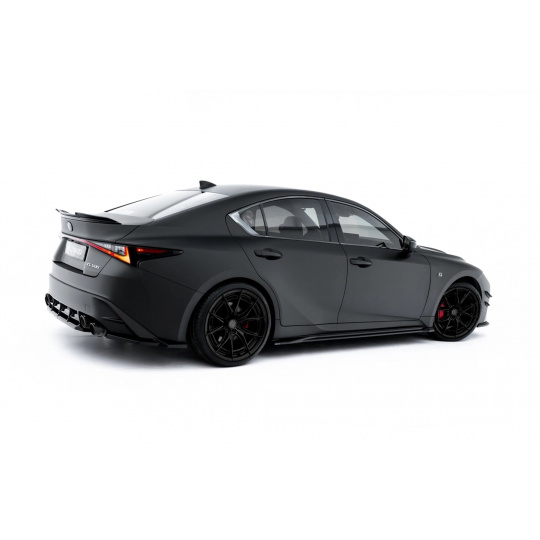 Maxton Design difuzory pod boční prahy pro Lexus IS 500 Mk3 Facelift 2 (XE30), černý lesklý plast ABS