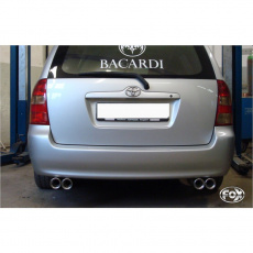 Fox Sportauspuff koncový tlumič výfuku s koncovkou 2x80 Typ 13 na obou stranách pro Toyota Corolla E12 Combi s motorem 1.4, 1.4 D, 1.6, 2.0 D