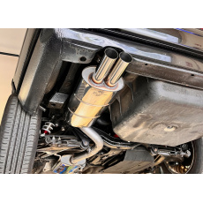 Fox Sportauspuff výfukový systém od katalyzátoru s koncovkou 2x63 mm typ 10 pro Audi 100 C3 s motorem 2.1 l, Quattro