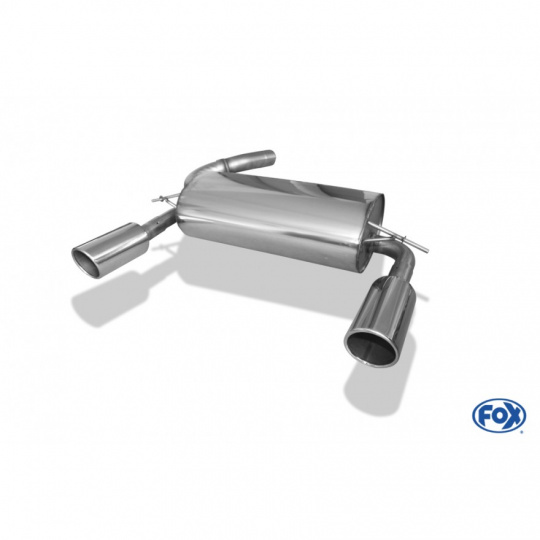Fox Sportauspuff koncový tlumič výfuku s koncovkou 1x100 Typ 17 na obou stranách pro Ford Kuga II 2013- s motorem 2.0 D