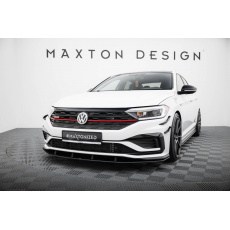 Maxton Design "Street Pro" spoiler pod přední nárazník pro Volkswagen Jetta Mk7 GLI, plast ABS bez povrchové úpravy, s černou a červenou linkou Maxton Design "Street Pro" spoiler pod přední nárazník pro Volkswagen Jetta Mk7 GLI, plast ABS bez povrchové úpravy, s černou a červenou linkou