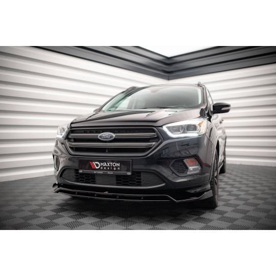 Maxton Design spoiler pod přední nárazník pro Ford Escape MK3 ST-Line, černý lesklý plast ABS