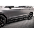 Maxton Design difuzory pod boční prahy pro Ford Edge Mk2 /Standard, černý lesklý plast ABS