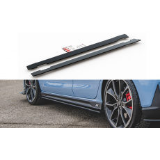 Maxton Design "Racing durability" difuzory pod boční prahy pro Hyundai i30 N Mk3, plast ABS bez povrchové úpravy, s červenou linkou