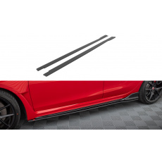 Maxton Design "Street Pro" difuzory pod boční prahy pro Honda Civic Mk11 Type-R, plast ABS bez povrchové úpravy, s červenou linkou