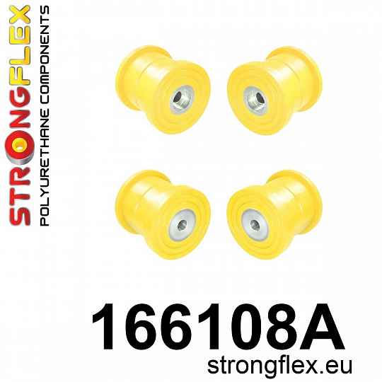 166108A: Strongflex Sada silentbloků uložení zadního nosníku varianta SPORT 166108A: Strongflex Sada silentbloků uložení zadního nosníku varianta SPORT