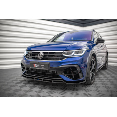 Maxton Design spoiler pod přední nárazník pro Volkswagen Tiguan Mk2 R-Line Facelift, černý lesklý plast ABS
