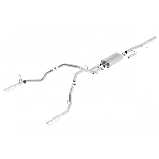 Borla Cat-Back výfukový systém "S-Type" pro GMC Sierra 1500 4,8/5,3/6,0l V8 EC/SB 78,7", CC/SHB 69,3", r.v. od 09-13