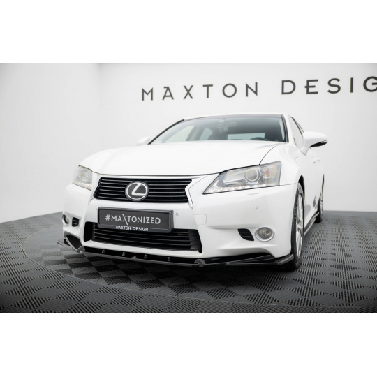 Maxton Design spoiler pod přední nárazník ver.2 pro Lexus GS MK4, černý lesklý plast ABS, L10