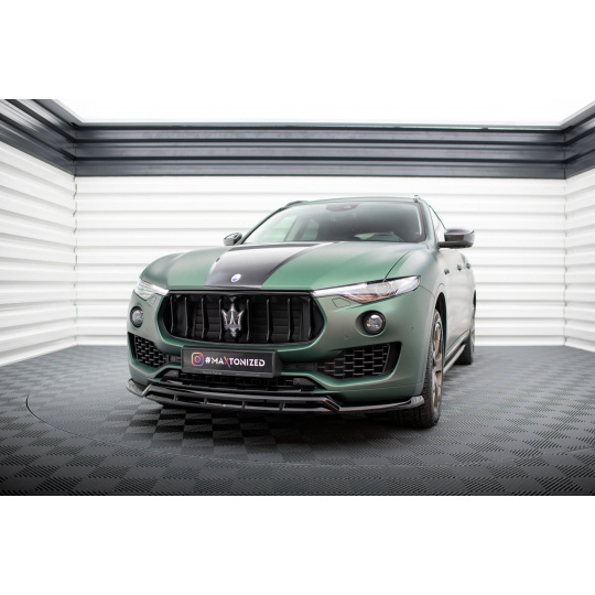 Maxton Design spoiler pod přední nárazník ver.2 pro Maserati Levante Mk1 Standard, černý lesklý plast ABS