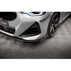 Maxton Design rohové spoilery pod přední nárazník pro BMW řada 2 G42 M240i, G42 M-Pack, černý lesklý plast ABS