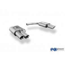 Fox Sportauspuff koncový tlumič výfuku s koncovkou 2x90 Typ 25 na obou stranách pro Audi A5 8F, 8T 2010- s motorem 1.8 TFSI, 2.0 TDI, Sportback
