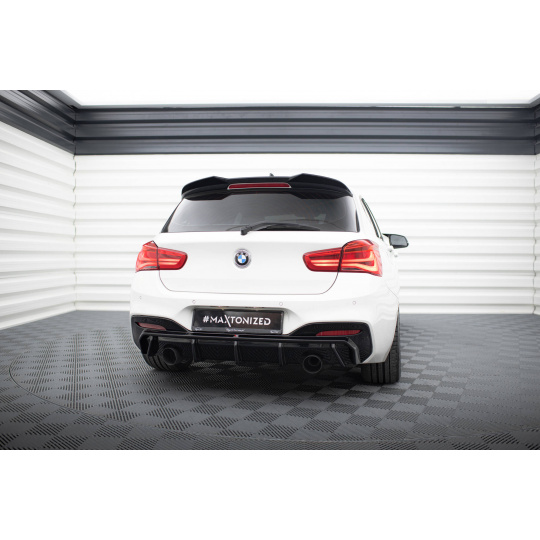 Maxton Design vložka zadního nárazníku ver.3 pro BMW řada 1 F20 Facelift, černý lesklý plast ABS, M140i