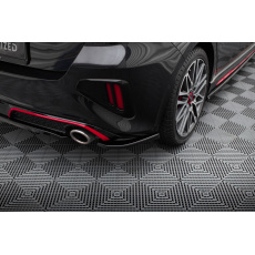 Maxton Design boční difuzory pod zadní nárazník pro Kia Cee'd Mk3 GT Facelift, černý lesklý plast ABS