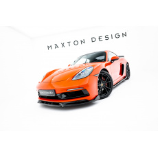 Maxton Design spoiler pod přední nárazník v.3 pro Porsche Cayman GTS 982c, černý lesklý plast ABS