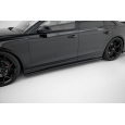 Maxton Design difuzory pod boční prahy pro Audi S8 D5, černý lesklý plast ABS