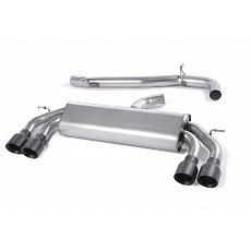 Milltek Sport výfukový systém cat-back bez rezonátoru (hlasitější) pro Volkswagen Golf Mk7.5 R 2.0 TSI 310PS (bez GPF) - 76mm, EC Approved Systems 2017-2021, typ koncovek: JET-100 karbonové